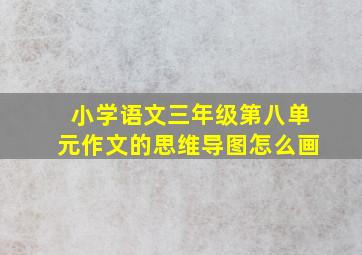 小学语文三年级第八单元作文的思维导图怎么画