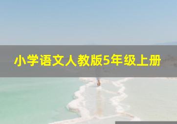 小学语文人教版5年级上册