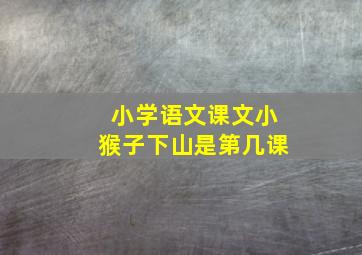 小学语文课文小猴子下山是第几课