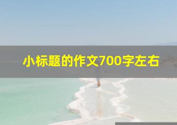 小标题的作文700字左右