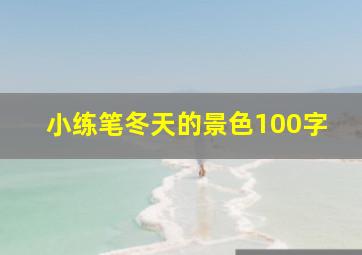 小练笔冬天的景色100字