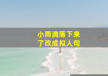 小雨滴落下来了改成拟人句