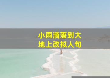 小雨滴落到大地上改拟人句