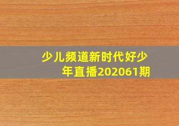 少儿频道新时代好少年直播202061期