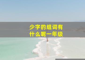 少字的组词有什么呢一年级