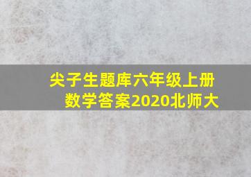 尖子生题库六年级上册数学答案2020北师大