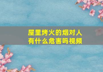 屋里烤火的烟对人有什么危害吗视频