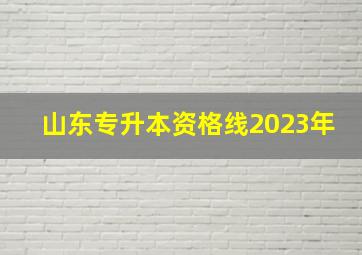 山东专升本资格线2023年