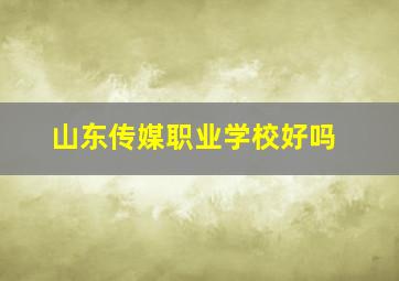 山东传媒职业学校好吗