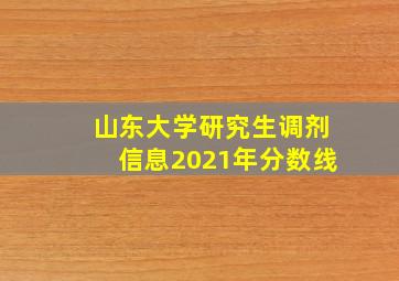 山东大学研究生调剂信息2021年分数线