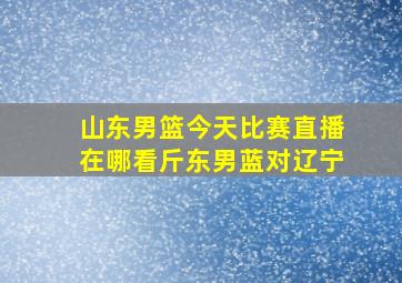 山东男篮今天比赛直播在哪看斤东男蓝对辽宁