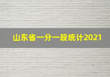 山东省一分一段统计2021