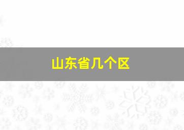 山东省几个区