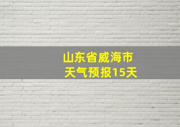 山东省威海市天气预报15天