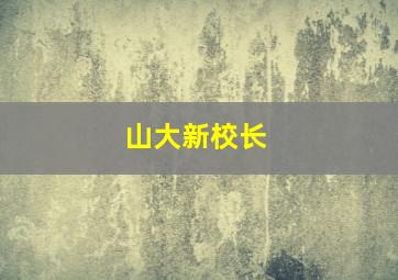 山大新校长