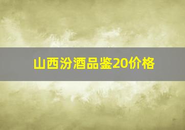 山西汾酒品鉴20价格