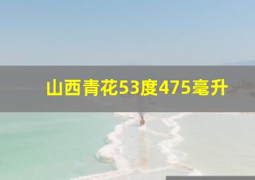 山西青花53度475毫升