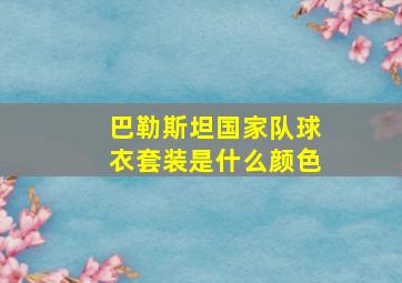 巴勒斯坦国家队球衣套装是什么颜色