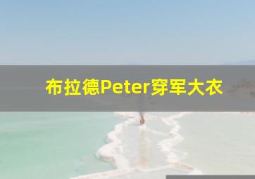 布拉德Peter穿军大衣