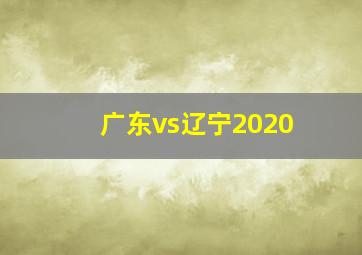 广东vs辽宁2020