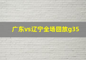 广东vs辽宁全场回放g35