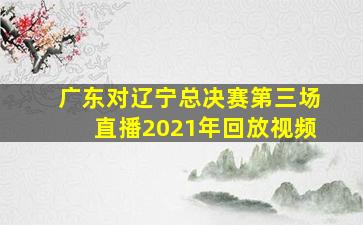 广东对辽宁总决赛第三场直播2021年回放视频