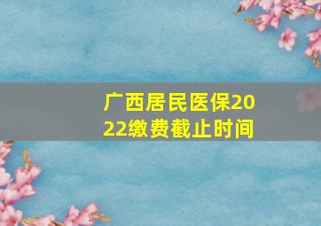 广西居民医保2022缴费截止时间