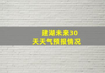 建湖未来30天天气预报情况