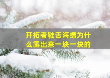 开拓者鞋舌海绵为什么露出来一块一块的