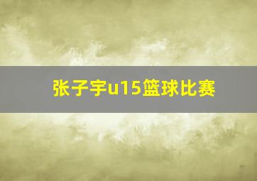 张子宇u15篮球比赛