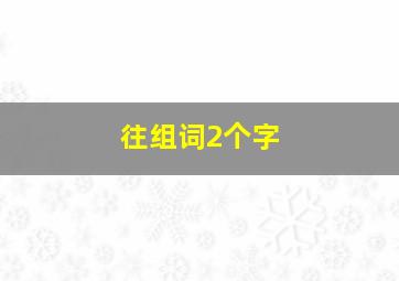 往组词2个字