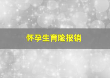 怀孕生育险报销