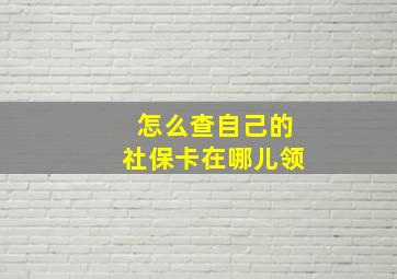 怎么查自己的社保卡在哪儿领