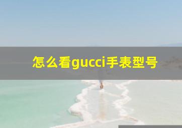 怎么看gucci手表型号