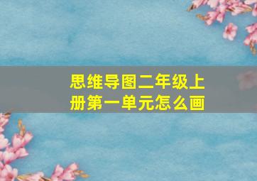 思维导图二年级上册第一单元怎么画