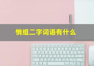 悄组二字词语有什么