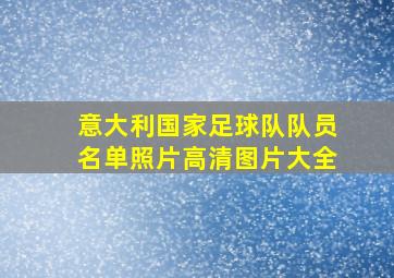 意大利国家足球队队员名单照片高清图片大全