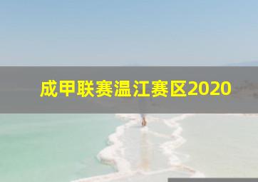 成甲联赛温江赛区2020