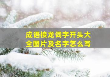 成语接龙词字开头大全图片及名字怎么写