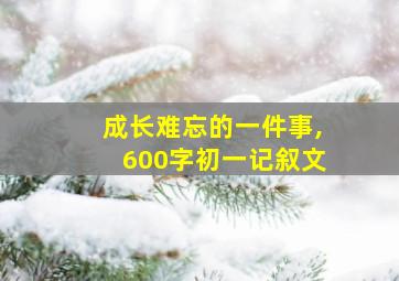 成长难忘的一件事,600字初一记叙文