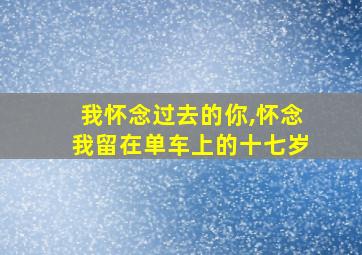 我怀念过去的你,怀念我留在单车上的十七岁