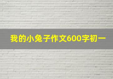 我的小兔子作文600字初一