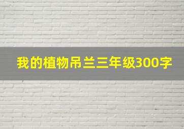 我的植物吊兰三年级300字