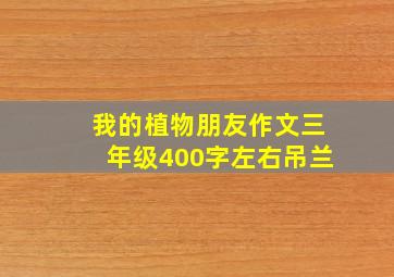 我的植物朋友作文三年级400字左右吊兰