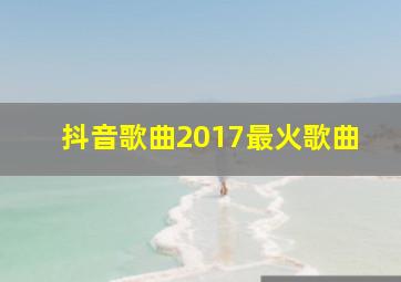 抖音歌曲2017最火歌曲