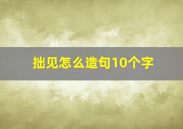 拙见怎么造句10个字