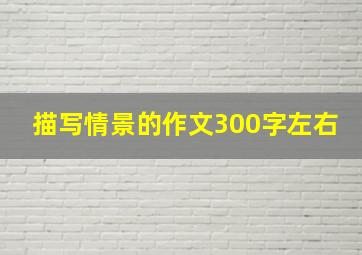 描写情景的作文300字左右