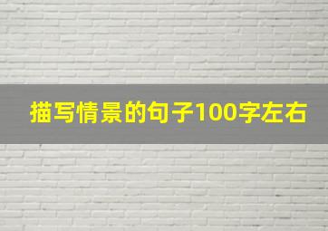 描写情景的句子100字左右