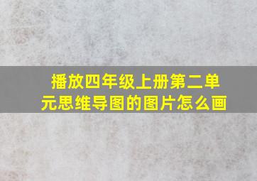 播放四年级上册第二单元思维导图的图片怎么画