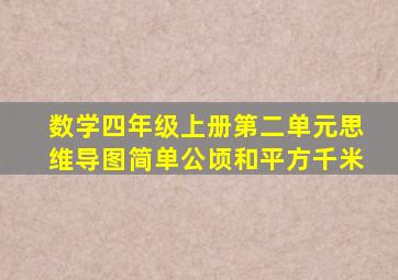 数学四年级上册第二单元思维导图简单公顷和平方千米